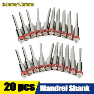 20 개/대 2.35/3.0mm 핸들/스틸 스크류 맨드릴 Dremel 로타리 액세서리 용 생크 커터 오프 홀더 도구 디스크 맨드릴