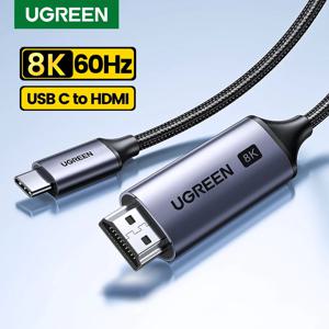 UGREEN USB C - 4K 8K HDMI 호환 케이블 MacBook Pro용 8K/60Hz 4K/120Hz Samsung Galaxy USB C - HDMI 2.1용 iMac iPad Pro