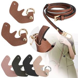 Longchamp 미니 가방 스트랩 크로스 바디 변환 교수형 버클 가방 액세서리에 대한 펀치없는 정품 가죽 어깨 스트랩