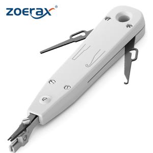 ZoeRax 펀치 다운 도구 110 와이어 커터 나이프 Rj45 키스톤 잭 네트워크 케이블 전화 모듈 패치 패널 용 통신 펜치