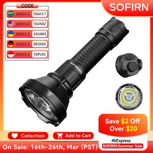 Sofirn Tactical SF26 21700 손전등 2000lm 964m 장거리 USB C 충전식 토치(더블 테일 스위치 IPX-8 포함)