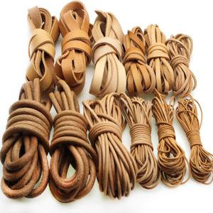 1 2 3 4 5 6 8 mm 라운드 플랫 정품 암소 가죽 코드 팔찌 목걸이 결과 가죽 로프 문자열 DIY 쥬얼리 만들기