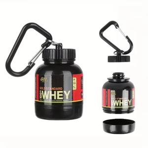100ML 야외 스포츠 미니 휴대용 단백질 컨테이너 분말 병 유장 키 체인 건강 깔때기 의학 상자 작은 물 컵