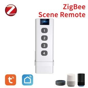 Tuya 스마트 홈 ZigBee 원격 제어 4 채널 장면 스위치 Tuya 제어 범용 4 버튼 Inteligente 스마트 라이프 장치