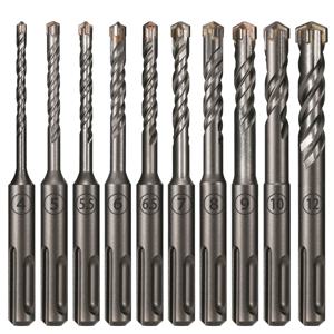 1Pc 콘크리트 SDS Plus 4-12mm 비트 크로스 커터 헤드 더블 오거 해머 110mm 벽 벽돌 블록 전기 해머 벽돌 비트