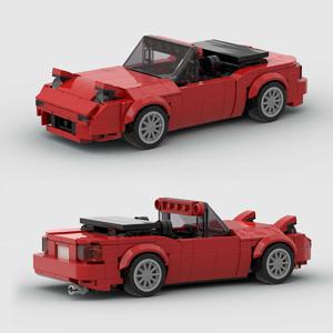 미니 Cabrio MOC 오픈 자동차 차량 도시 속도 챔피언 Racer Runabout 빌딩 블록 벽돌 Cabriolet Supercar 어린이 장난감 선물 소년