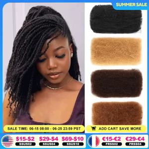 QR 브라질 레미 헤어 아프로 곱슬곱슬한 벌크 인모 땋기용 1번들 50g/개 내추럴 컬러 브레이즈 헤어 노 웨프트 미국 배송