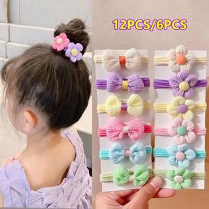20PCS 10PCS 헤어 액세서리 소녀 탄성 헤어 밴드 꽃 스타일 헤어 링 어린이 생일 파티 머리 장식 모자를 쓰고 있죠