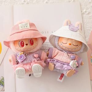 17cm Labubu 인형 옷 Tulle 스커트 세트 Ropa Labubu 인형 액세서리 용 세련된 복장 교체