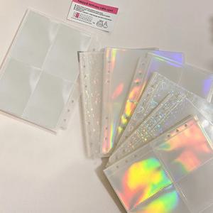 10pcs 사진 앨범 내부 페이지 A5 Kpop 바인더 포토 카드 홀더 포토 카드 바인더 인레이 아이돌 카드 수집 도서 내부 페이지 포토 카드 바인더