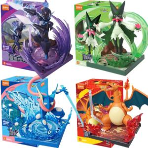 BLOKEES 오리지널 포켓몬 Ceruledge Charizard Greninja Meowscarada 빌딩 블록 포켓몬 특수 효과 액션 피규어 장난감 선물