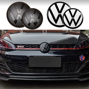1/2Pcs 폭스 바겐 폭스 바겐 골프 6 MK6 MK8 골프 7 MK7 7.5 골프 8 변형 자동차 앞 라디에이터 그릴 로고 커버 뒷 트렁크 스티커