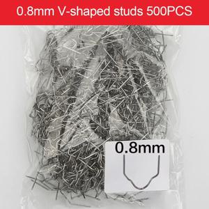 500PCS 자동차 범퍼 플라스틱 용접기 수리에 대 한 0.6/0.8mm 핫 스테이플러 스테이플 스테인레스 플라스틱 용접 유지 스터드 핫 스테이플러 2025