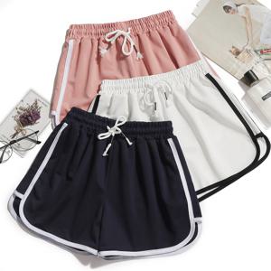 1pcs 여름 여성 캐주얼 솔리드 반바지 소녀 체육관 운동 반바지 바지 숙녀 중반 허리 요가 짧은 학생 느슨한 반바지 S-3XL