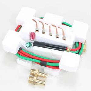 납땜 절단 토치 미니 용접 토치 리틀 스미스 가스 토치 쥬얼리 도구 5 팁 산소 가스가있는 Connetor