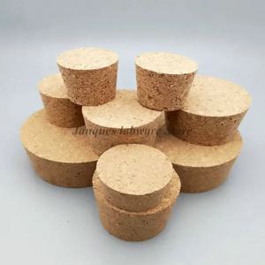 2 개/몫 실험실 큰 크기 상단 직경 51mm ~ 105mm 나무 코르크 캡 보온병 병 마개 에센셜 오일 푸딩 유리 병 뚜껑