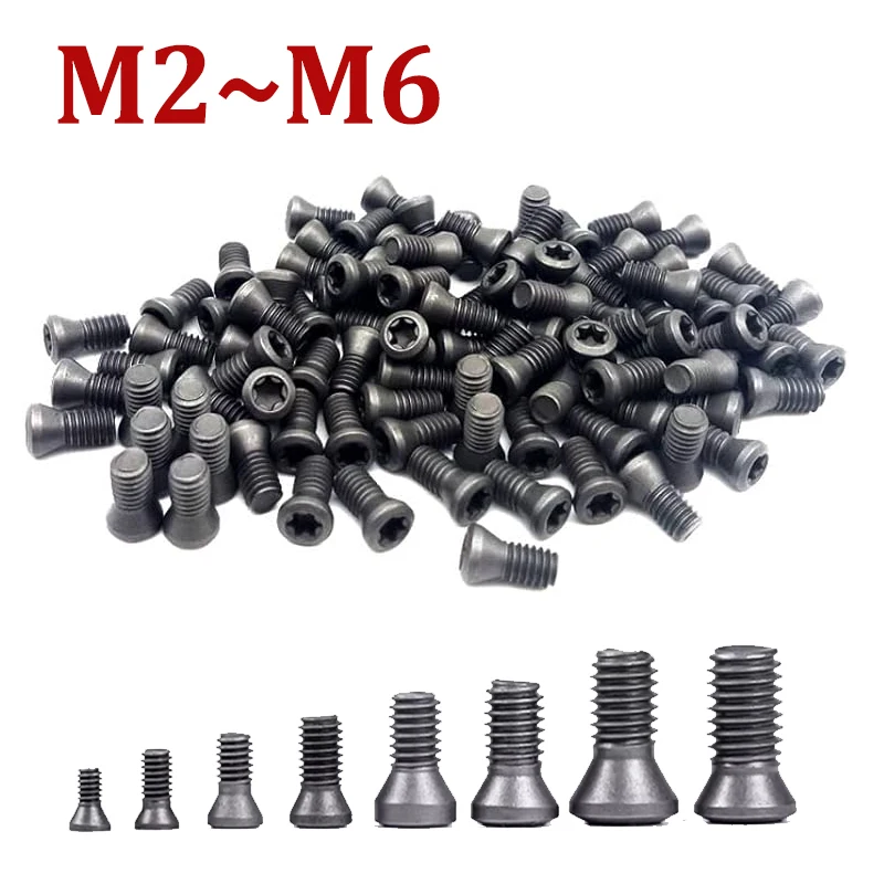 50pcs ~ 10pcs M2 M2.5 M3 M3.5 M4 M5 M6 CNC 인서트 Torx 나사 교체 용 카바이드 인서트 CNC 선반 도구 홀더