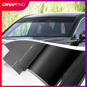 20cm x 150cm 자동차 앞 유리 스티커 자동 앞 유리 사이드 블록 커버 필름에 대 한 안티 uv 개인 정보 보호 창 스티커