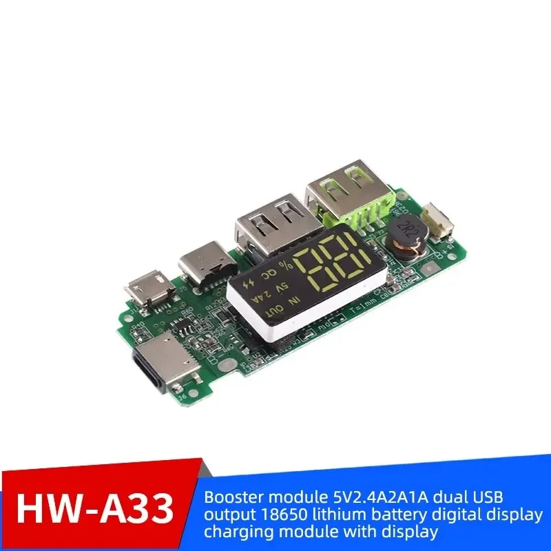 18650 충전 보드 듀얼 USB 5V 2.4A 모바일 전원 은행 모듈 186 50 리튬 배터리 충전기 보드 회로 보호