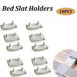 10PCS 흰색 플라스틱 침대 판금 커버 교체 센터/가구 프레임 고정용 엔드 캡 53mm×9mm(내부 치수)