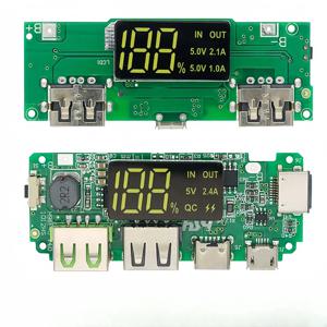 18650 충전 보드 듀얼 USB 5V 2.4A 모바일 전원 은행 모듈 186 50 리튬 배터리 충전기 보드 회로 보호