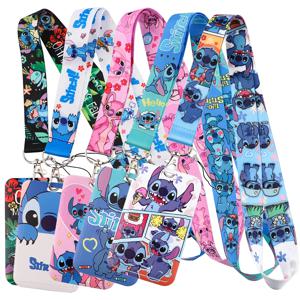 귀여운 외계인과 천사 자격 증명 홀더 카드 배지에 대 한 키 넥 스트랩에 대 한 만화 Lanyards 체육관 키 체인 열쇠 고리 액세서리 선물