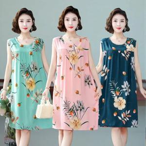 여성 잠옷 새로운 코튼 실크 Nightwear 여름 드레스 캐주얼 느슨한 Nightdress 여성 Sleepshirt
