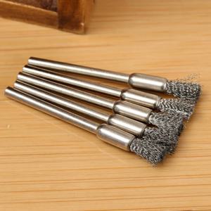 Dremel 로터리 공구용 스테인레스 스틸 연마 휠 브러시, 와이어 휠 펜슬 브러시, 5 개