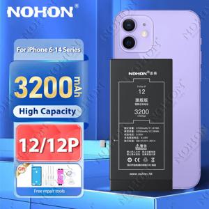 NOHON 아이폰 12 프로 13 미니 14 11 XS 맥스 XR X 7 8 6 6S 플러스 SE 2016 2020 대용량 교체 휴대폰 배터리