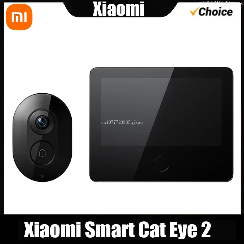 Xiaomi 스마트 고양이 눈 2 무선 WiFi 카메라 비디오 틈 구멍 초인종 3MP HD 적외선 야간 투시경 Mi Home App 용 180 와이드 Nngle