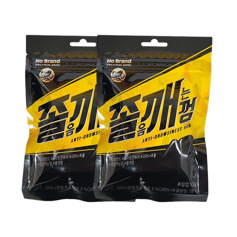 노브랜드 졸음깨는껌 105g(리필) x 2개