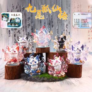 크리 에이 티브 중국-세련된 9 꼬리 여우 요정 블라인드 박스 Chaozhou 놀이 인형 데스크탑 장식 신비한 서프라이즈 상자 생일 선물