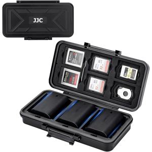JJC 카메라 배터리 메모리 카드 보관 케이스 SD 카드 6개 CFexpress Type-B/XQD 5개 CFexpress Type-A 카드 3개 카메라 배터리