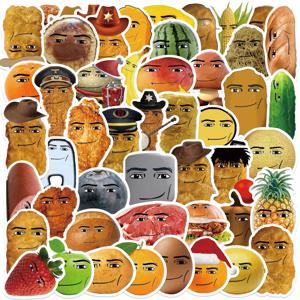 58pcs Robloxs 얼굴 -우승하는 미소-치킨 너겟 Meme 시리즈 만화 방수 장식 워터 컵 전화 케이스 스티커