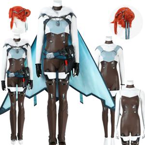 Freja 코스프레 의상 여성 Freya 점프 슈트 후드 망토 할로윈 카니발 파티 의류