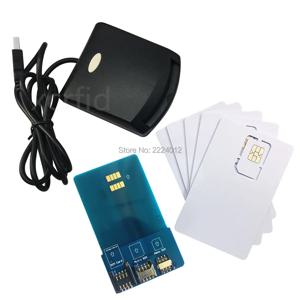 LTE WCDMA ICCID SIM USIM 4G 보안 카드 리더기 프로그래머, 5pcs 빈 프로그래밍 가능 카드 + SIM 맞춤형 도구