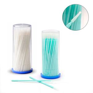 개별 속눈썹 용 100pcs 일회용 마이크로 브러시 면봉 마스카라 애플리케이터 제거 눈 속눈썹 연장 도구