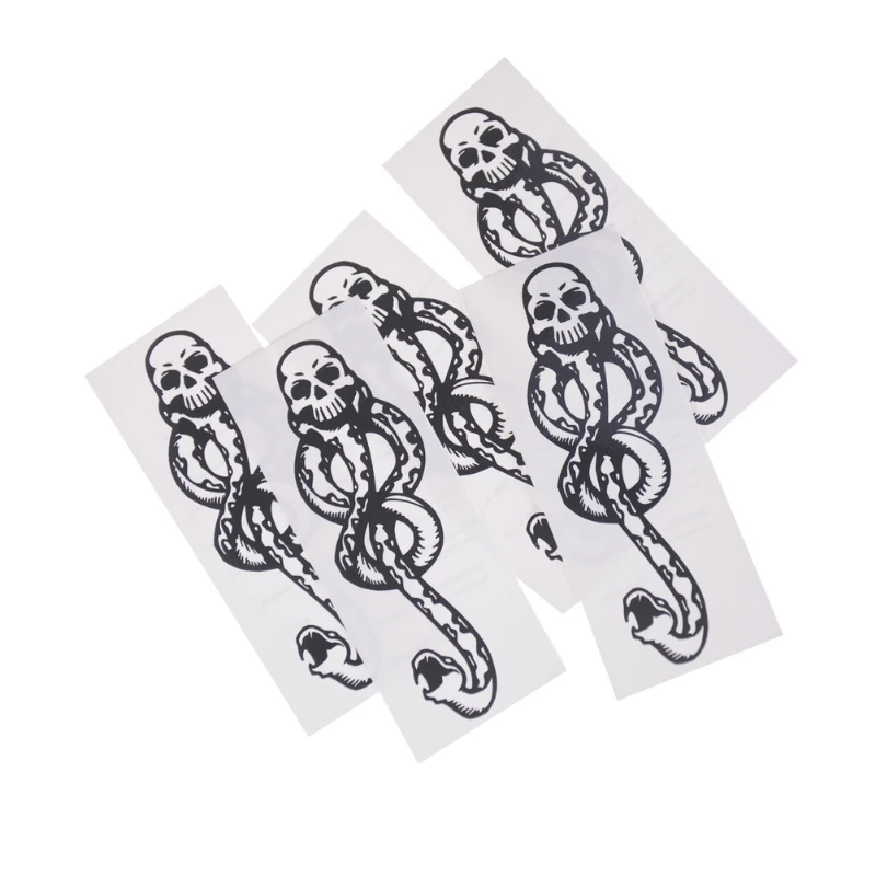 1/5PCS Death Eaters 다크 마크 메이크업 문신 스티커 코스프레 액세서리 및 댄스 파티 댄스 암 아트 임시 문신