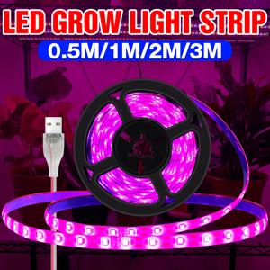 LED USB 식물 성장 전구 전체 스펙트럼 5V 식물 빛 Led 수경 식물 램프 온실 꽃 묘목 50cm 1m 2m 3m