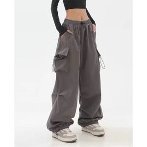 카고 바지 여성 헐렁한 바지 2023 가을 streetwear 대형 바지 빈티지 캐주얼 탄성 허리 느슨한 스웨트 여성