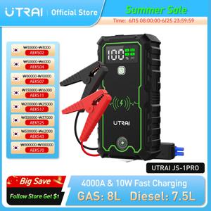 UTRAI 보조베터리 4000A 점프 스타터 휴대용 충전기 자동차 부스터 12 볼트 자동 시작 장치 비상 자동차 배터리 스타터