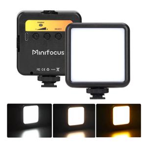 LED 비디오 라이트 휴대용 사진 온 카메라 2500K-7000K DSLR 카메라 캠코더 용 바이 컬러 조명 콜드 슈 Gopro Vlog Fill