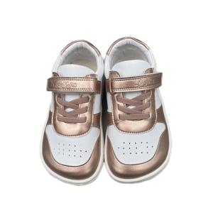 Tipsietoes 소녀와 소년을위한 새로운 2025 봄 정품 가죽 신발 어린이 맨발 운동화 경량 미니멀리스트 탄성 Strape