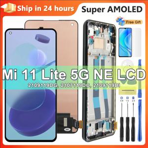 6.55인치 Mi 11 Lite NE 5G 디스플레이 화면, Xiaomi 11 Lite 5G NE용 2109119 DG 2107119 DC 2109119 DI LCD 디스플레이 디지털 터치스크린