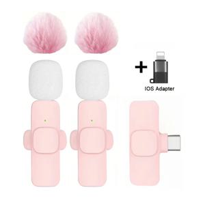 USB-C 아이폰 안드로이드용 무선 라발리에 마이크, 노이즈 감소 기능 탑재, 라이브 스트리밍 인터뷰용 미니 마이크
