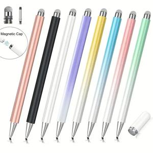 IOS 안드로이드 터치 펜용 유니버설 2 In 1 스타일러스 펜 iPad 용 용량 성 연필 그리기 삼성 Xiaomi 태블릿 스마트 폰