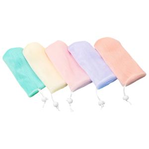 바 보호기 포밍 휴대용 스크러버 파우치용 5개 거품 메쉬 비누 가방 가방