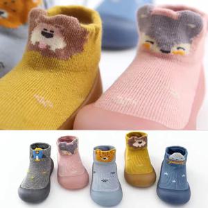 유아용 미끄럼 방지 바닥 양말, 신생아용 부드러운 밑창 유아용 부츠, 용수철 가을 동물 실내 안전, 편안한 퍼스트 워커 슈즈