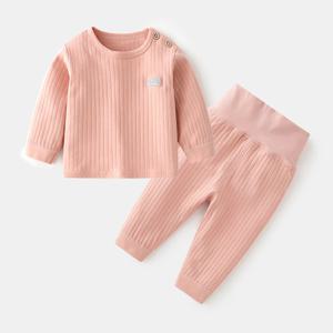 가을 겨울 열 속옷 정장 아기 의류 세트 소년 소녀 잠옷 세트 아기 따뜻한 잠옷 캔디 색상 아동복