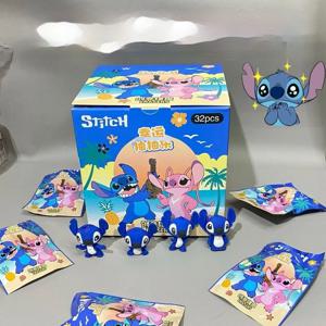 디즈니 스티치 지우개 8/32pcs Kawaii 학생 문구 만화 3d 블라인드 가방 연필 지우개 청소 도구 귀여운 학교 선물
